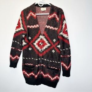 Ralph Lauren Denim & Supply Southwest Aztec Sweater Cardigan Coat Medium Mohair